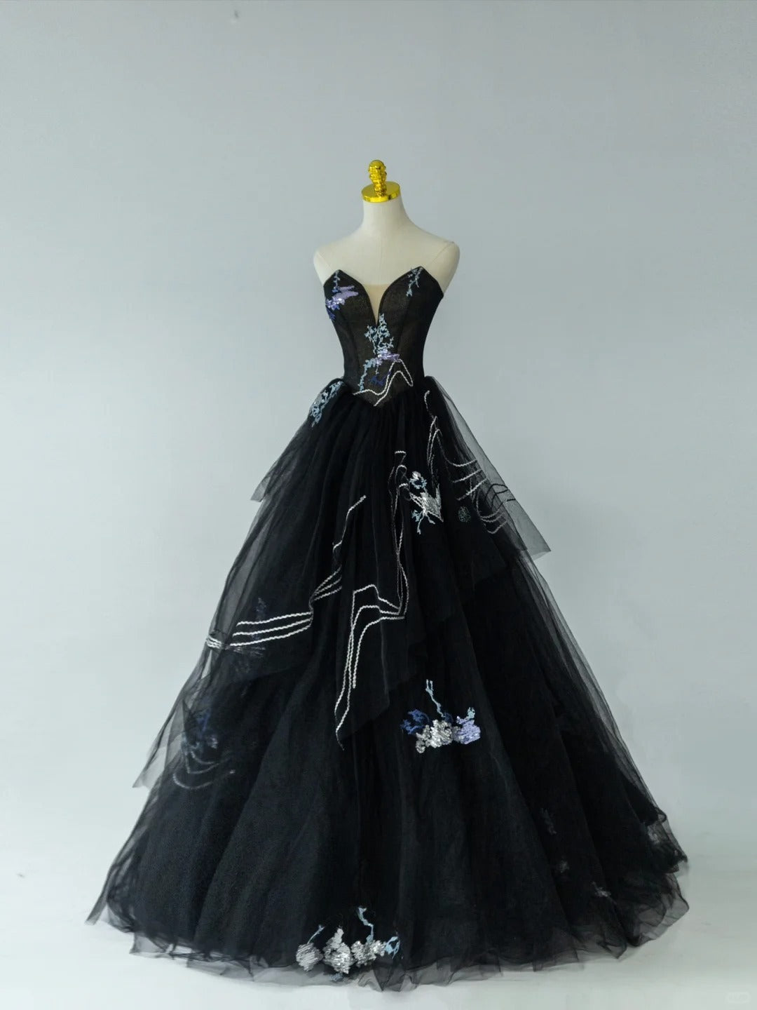 tulle black tie dress Modest Ball Gown Sweetheart Little Prom Dresses With B – RubyFashionDress collections:Suede enhances your form with Color:Silver/Nude lcziwo Summer V Neck Tea length