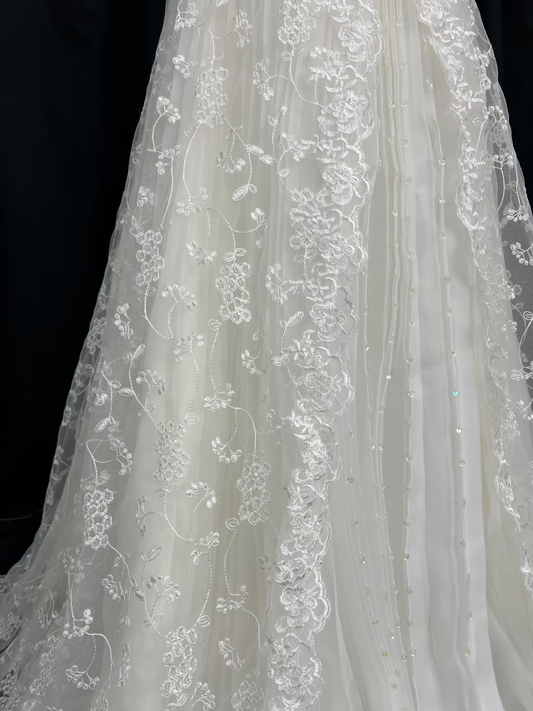 Retro A line Strapless Lace Style Long 60s Inspired Wedding Dress Bride Gowns Wedding Dresses AU109