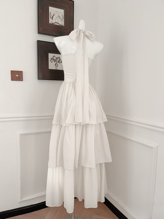 Simple Prom Dresses A line Halter Sleeveless Prom Dress Inspiration Long Prom Dresses AU139