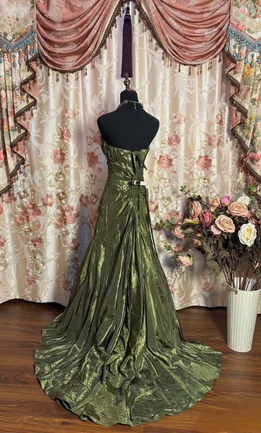 Retro Prom Dresses Mermaid Sweetheart Vintage Fashion Inspiration Green Long Prom Dresses Party Dress Prom Gowns AU182