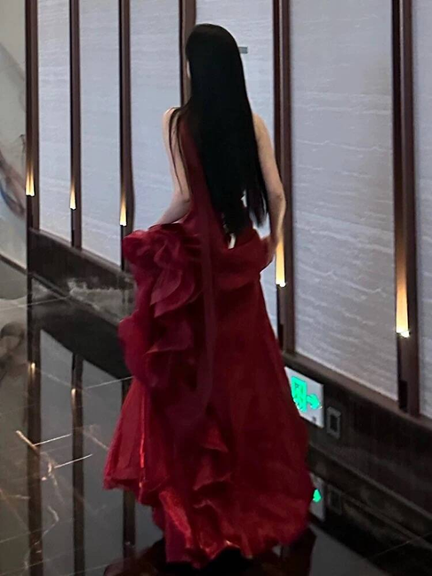 Classy Mermaid Strapless Burgundy Long Prom Dresses With Scarf Party Dress 21st Birthday Outfits Graduation Dress AU269