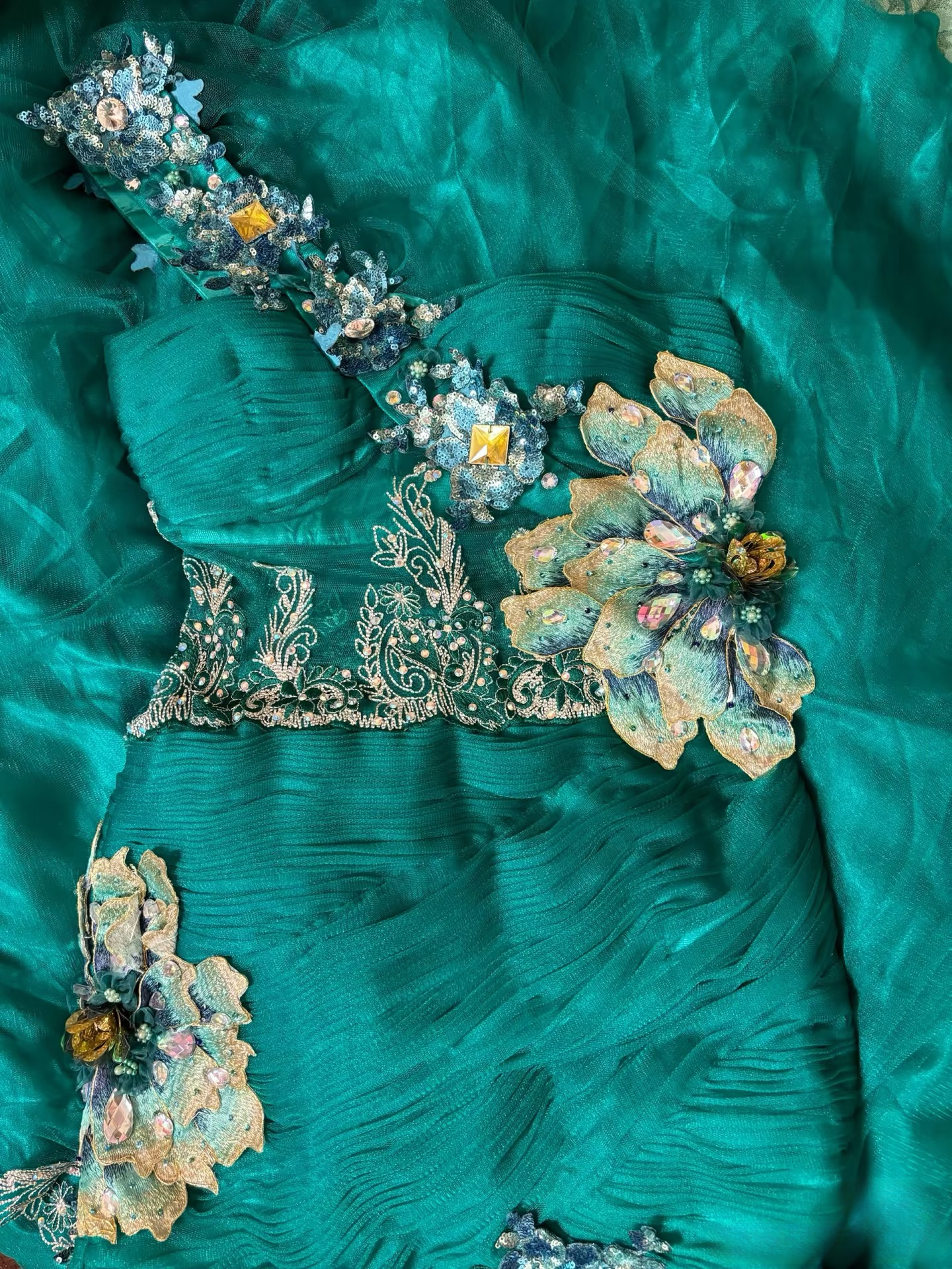 Vintage Mermaid One Shoulder Dark Green Sleeveless Long Prom Dresses Formal Party Teens Evening Gowns AU298
