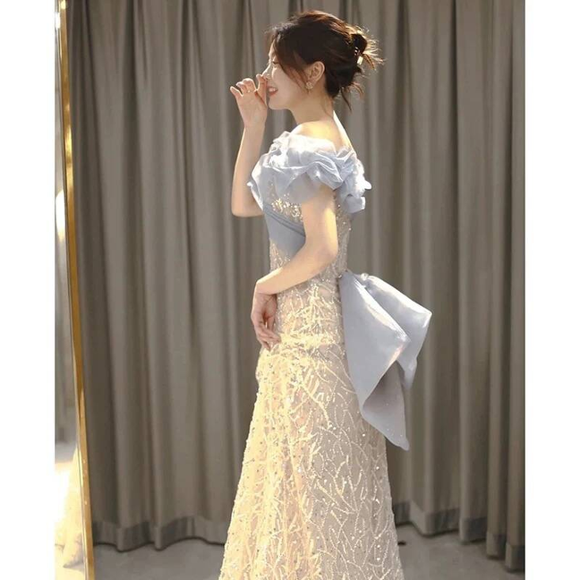 Sexy Mermaid Off The Shoulder Lavender Sequin Prom Dresses Party Dress 21st Birthday Outfits Graduation Dress AU371