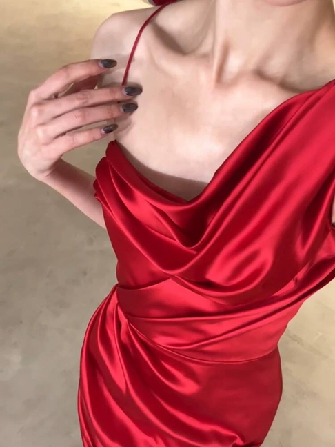 Classy Mermaid Burgundy Satin Long Prom Dresses Inspiration Prom Dress Senior Graduation Dress AU486