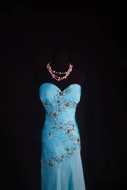Retro Mermaid Sweetheart Sleeveless Gold Beads Lace Long Prom Dresses Party Dress Graduation Outfits For Women AU598