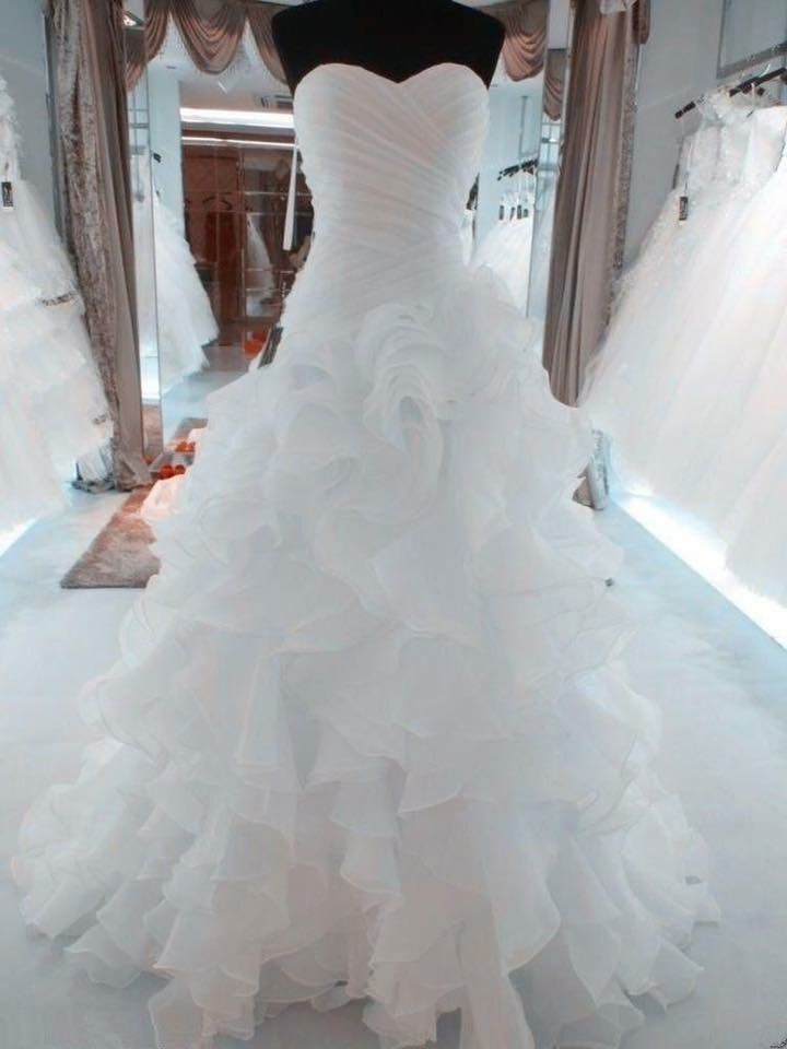 Vintage Mermaid Sweetheart Ruffles Long Wedding Dress White Wedding Dresses Retro Brides Gown B222
