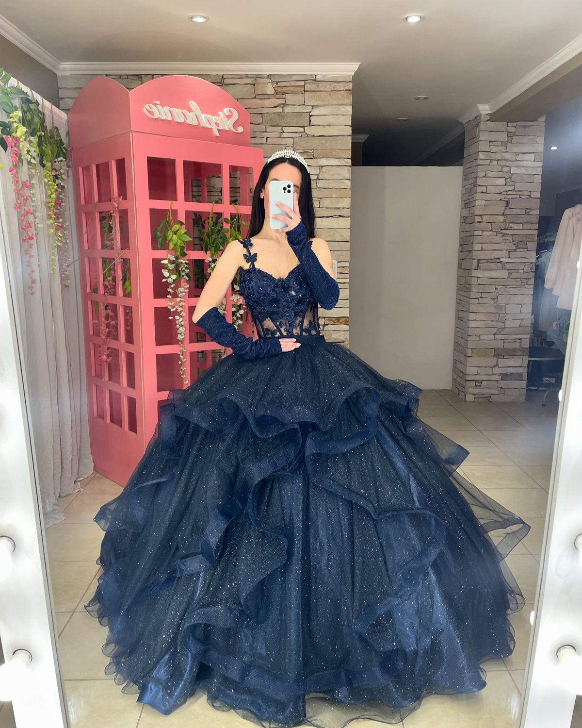 navy blue classy dress Ball Gown Spaghetti Straps Appliques Lace Long Prom D – RubyFashionDress 100% Terylene fiber Choose an Assorted Size Range, Or Buy 1 Size::Plus Size: J22 ($11.25) long sleeves homecoming dress Halter Dress Casual Backless