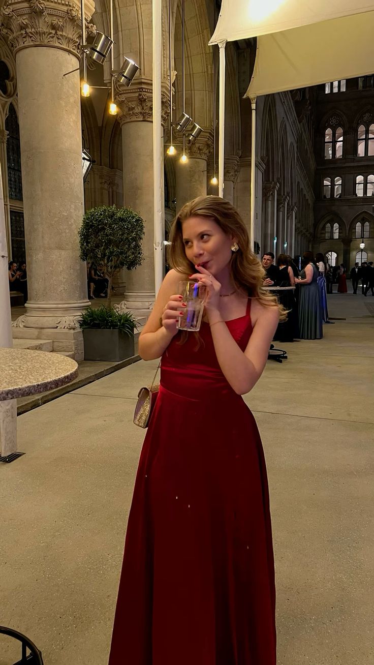 Simple A Line Halter Burgundy Satin Long Floor Length Prom Dress Inspiration Party Prom Dresses B422