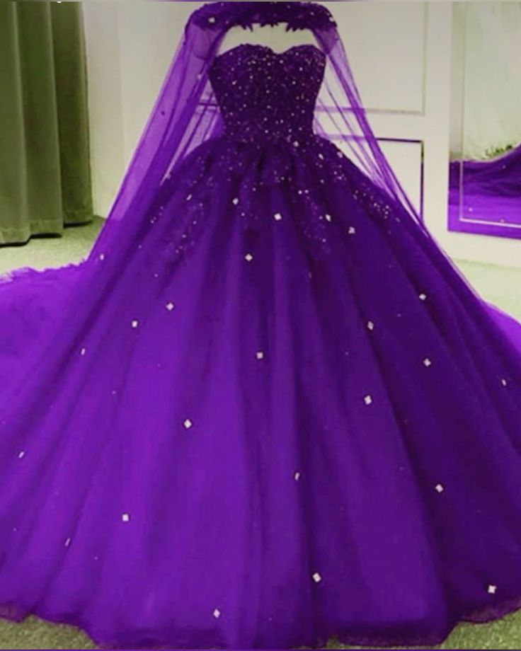 Quinceanera Dresses Ball Gown Sweetheart Dark Purple Tulle Birthday Gowns Vestidos De 15 Anos Formal Party Long Sweet 16 Dress B594