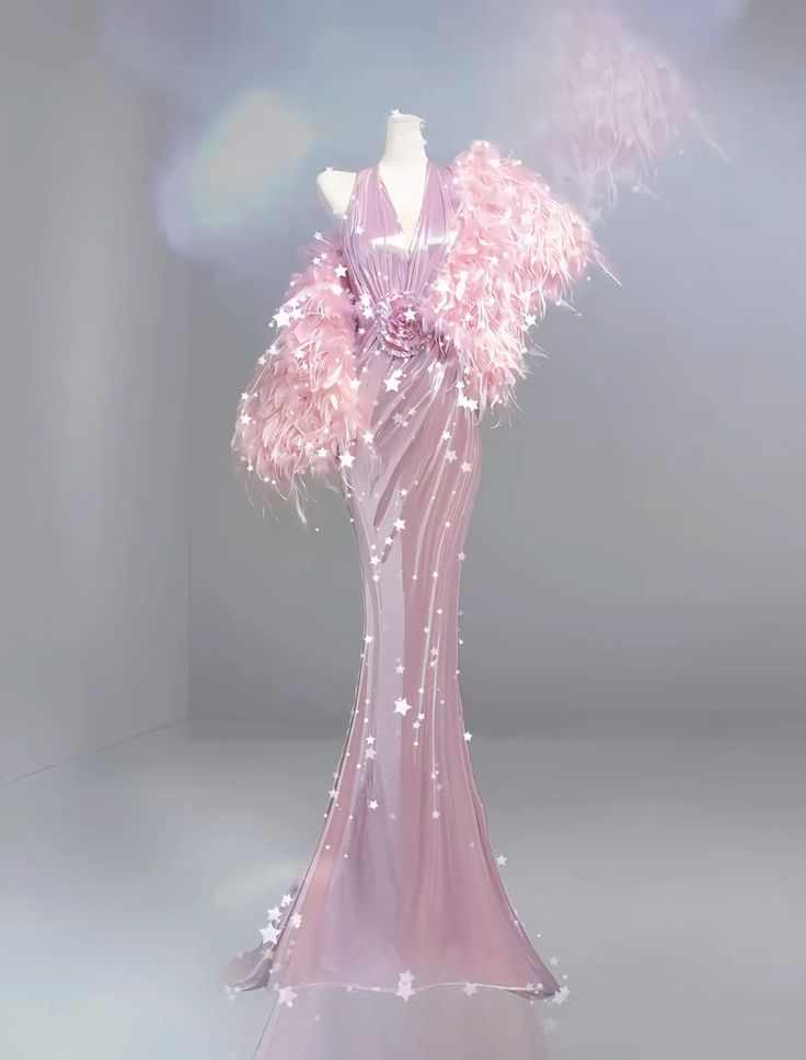 Elegant Mermaid Halter Pink Sleeveless Long Floor Length Prom Dress Inspiration Prom Dresses B76