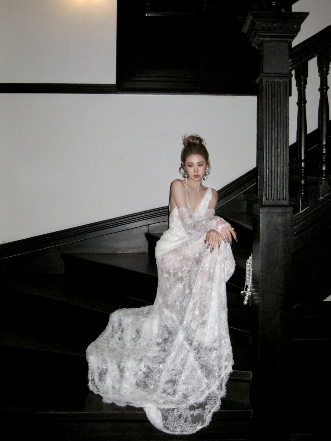 Mermaid Lace Wedding Dress With Straps Fairytale Brides Gown Wedding Dresses N051
