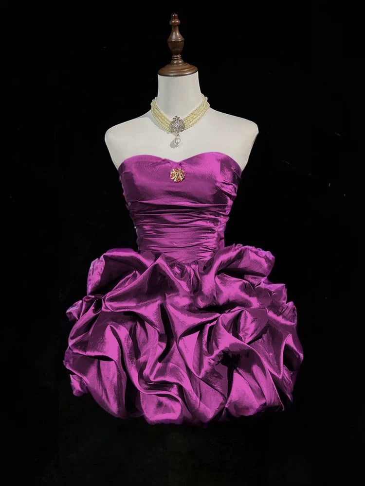 Pretty Ball Gown Strapless Short Mini Party Dress Cocktail Homecoming Dresses N4170