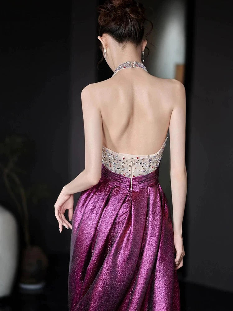 Sparkly A Line V Neck Silver Sequined With Beading Slit Long Prom Evening Dresses Inspo Evening Outfits RB5207