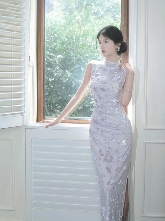 Chic Sheath High Neck Lace Inspiration Spring Wedding Party Guest Dresses N2183