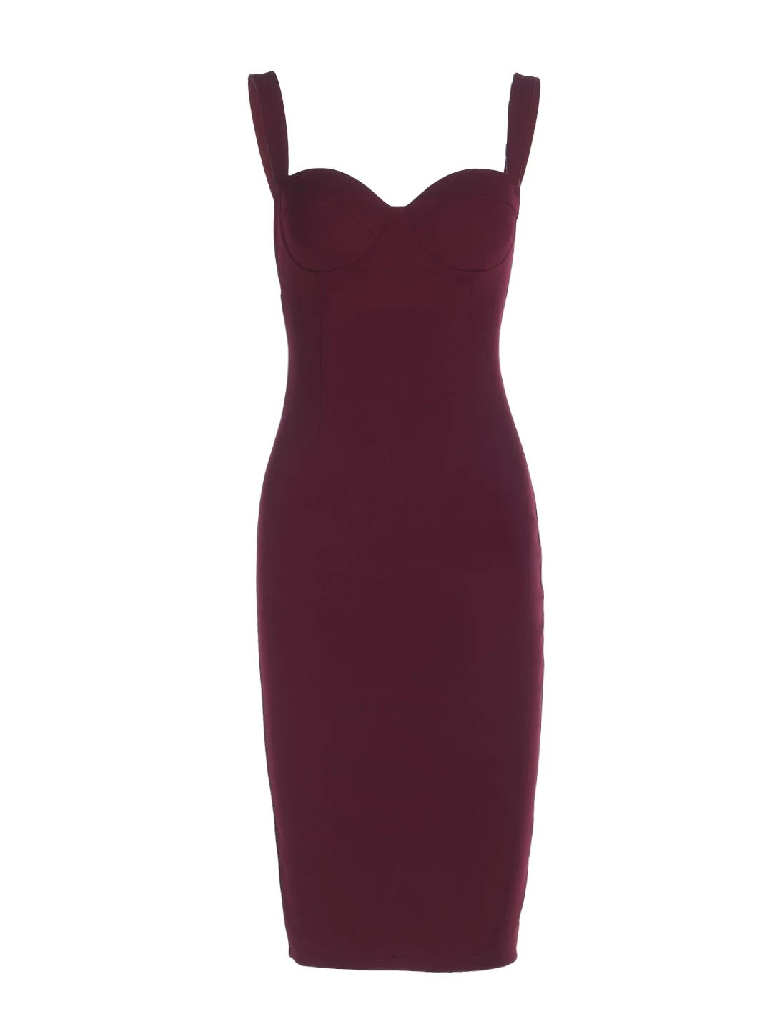 French Style Sheath Sweetheart Burgundy Date Midi Length Night Evening Outfit Formal Prom Dresses RB5406