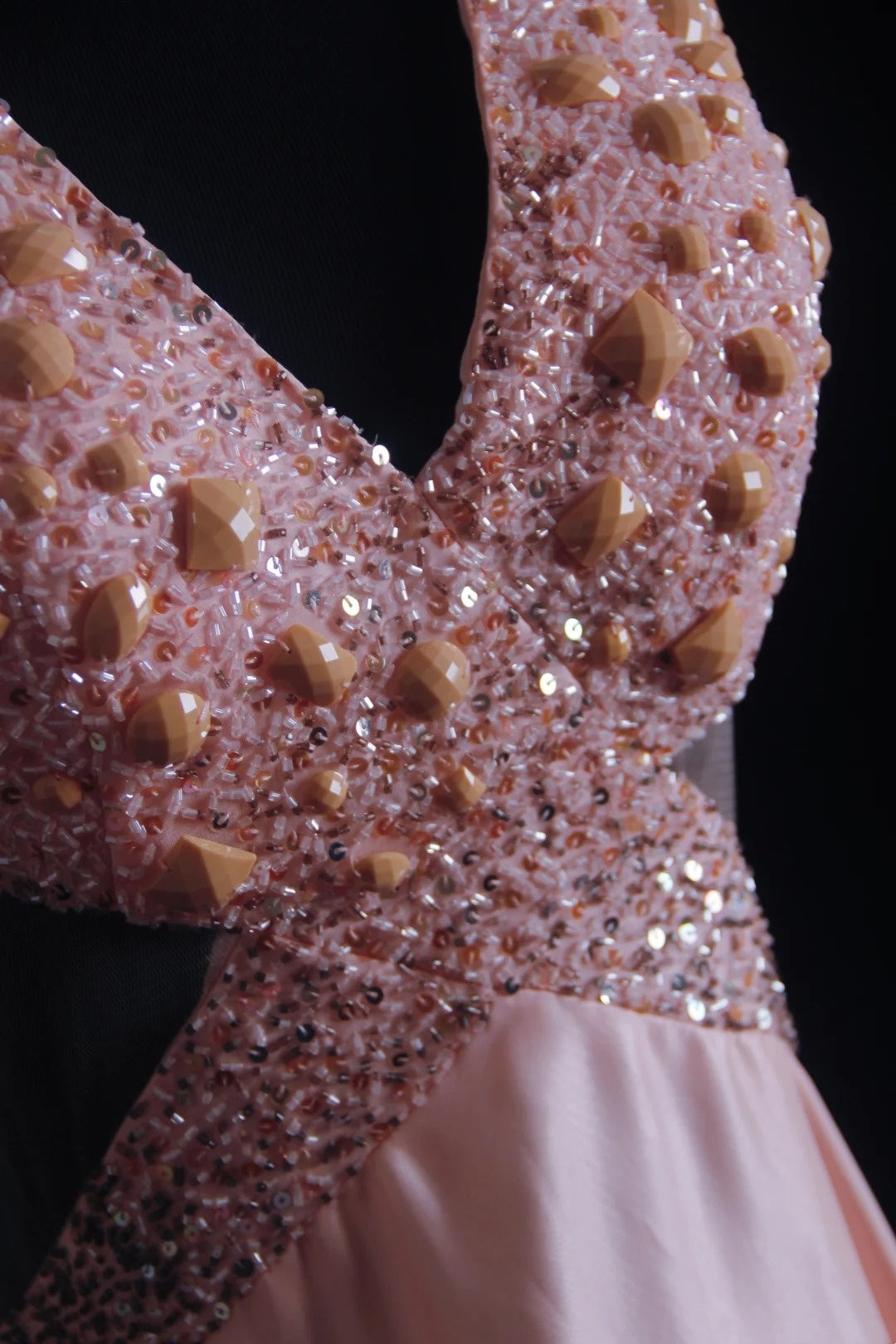 Vintage Prom Dresses Aesthetic A line Halter Pink Backless Beaded Bodice Inspo Formal Party Gown N168