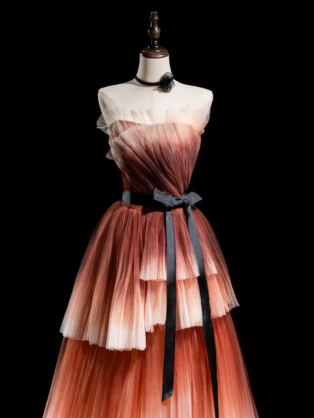 Modest A line Strapless Tulle Multi Colors Long Prom Dresses Formal Dress 20th Birthday Outfits Prom Gown RB1930