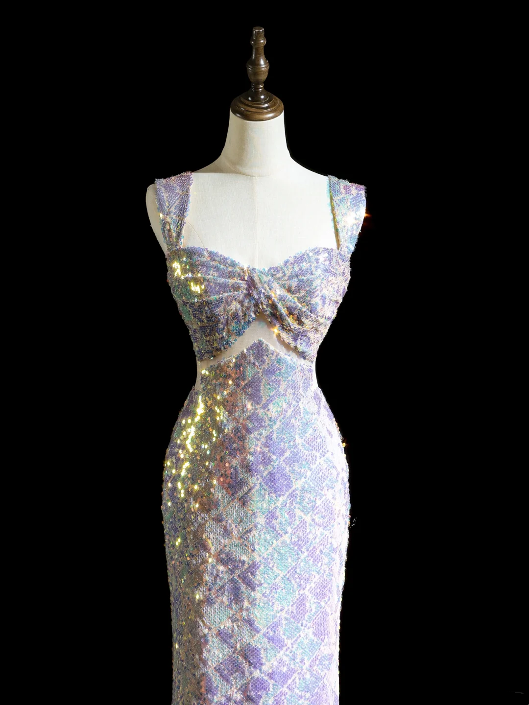Modest Mermaid Sweetheart Sequin Lilac Long Prom Dresses Formal Dress 20th Birthday Outfits Prom Gown RB1935