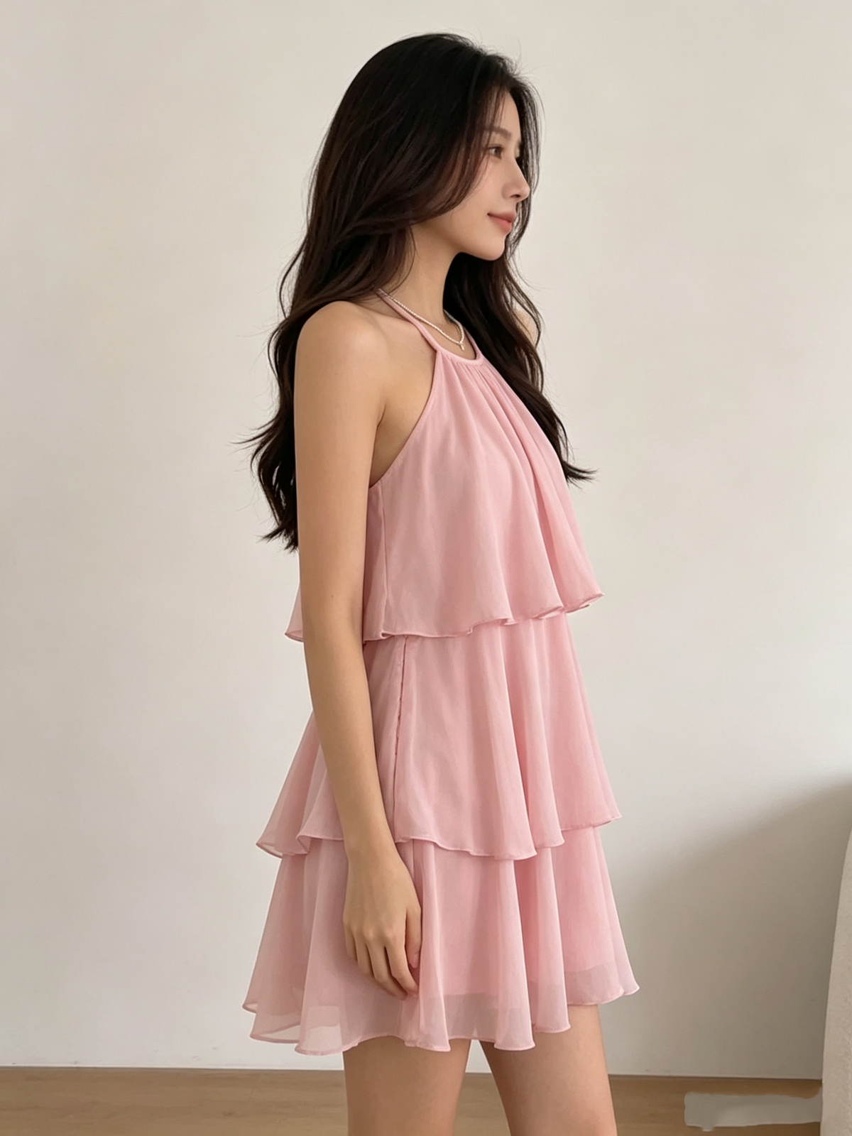 Simple Homecoming Dresses Outfit inspo A line Pink layered dress Chiffon 16th Birthday Cocktail Ideas Outfits RB8350