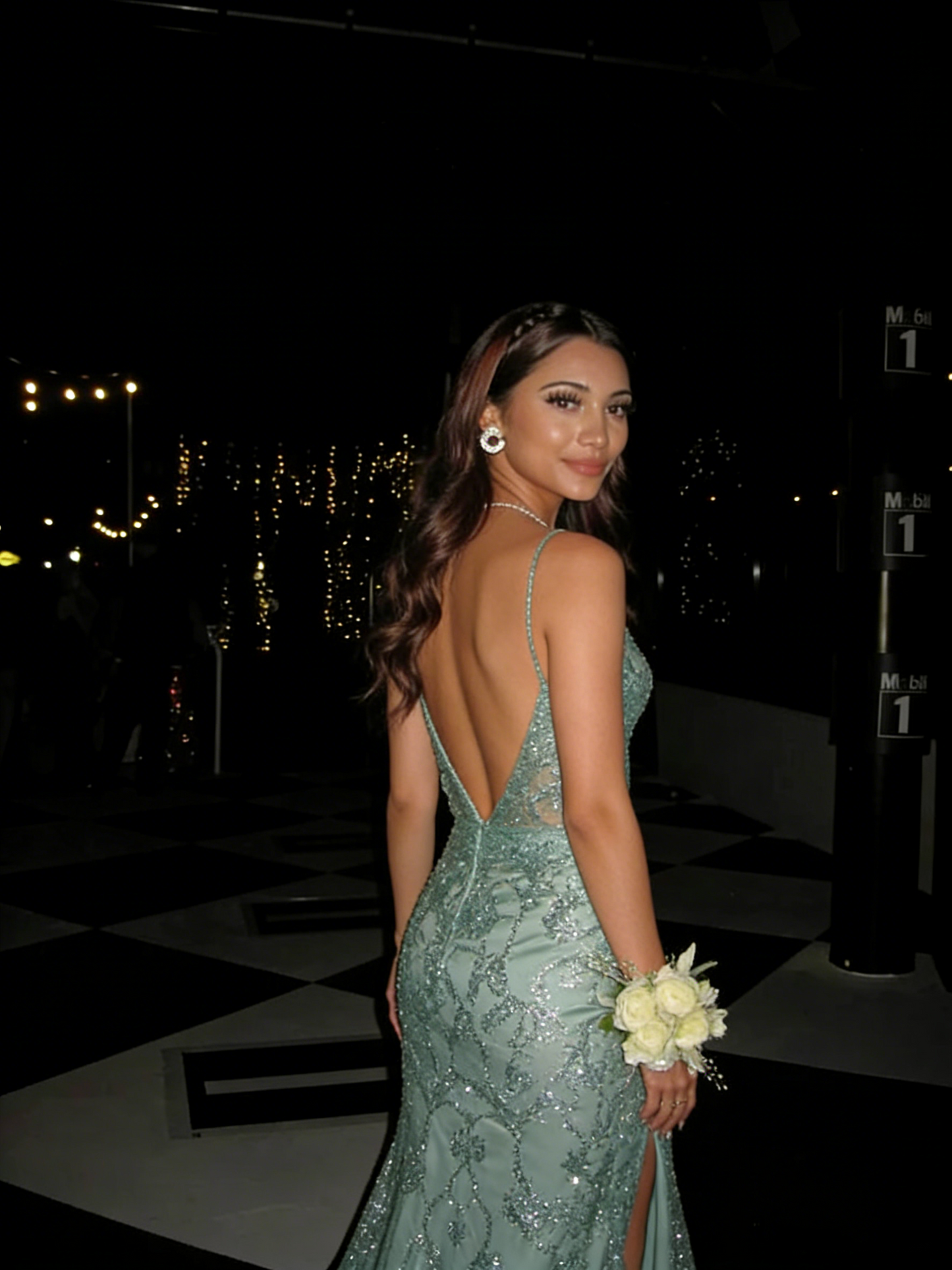 Sparkly Mermaid Spaghetti Straps Gray Slit Sequins Prom Dresses Party Dress 20th Birthday Outfits Graduation Dress RB860