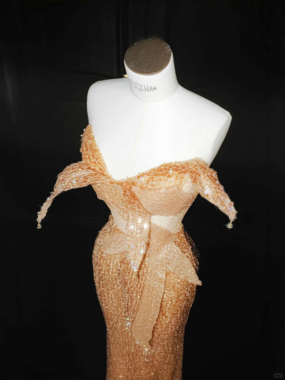 Beautiful Orange Strapless Beaded Mermaid Prom Dresses Elegant Evening Dresses- RF0470