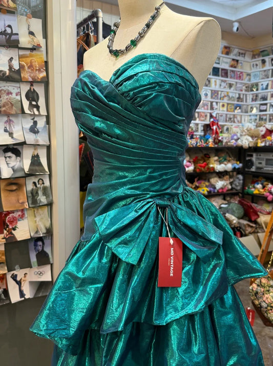 Gorgeous Blue Sweetheart Neck A-Line Satin Short Prom Dresses Vintage Homecoming Dresses RF0844