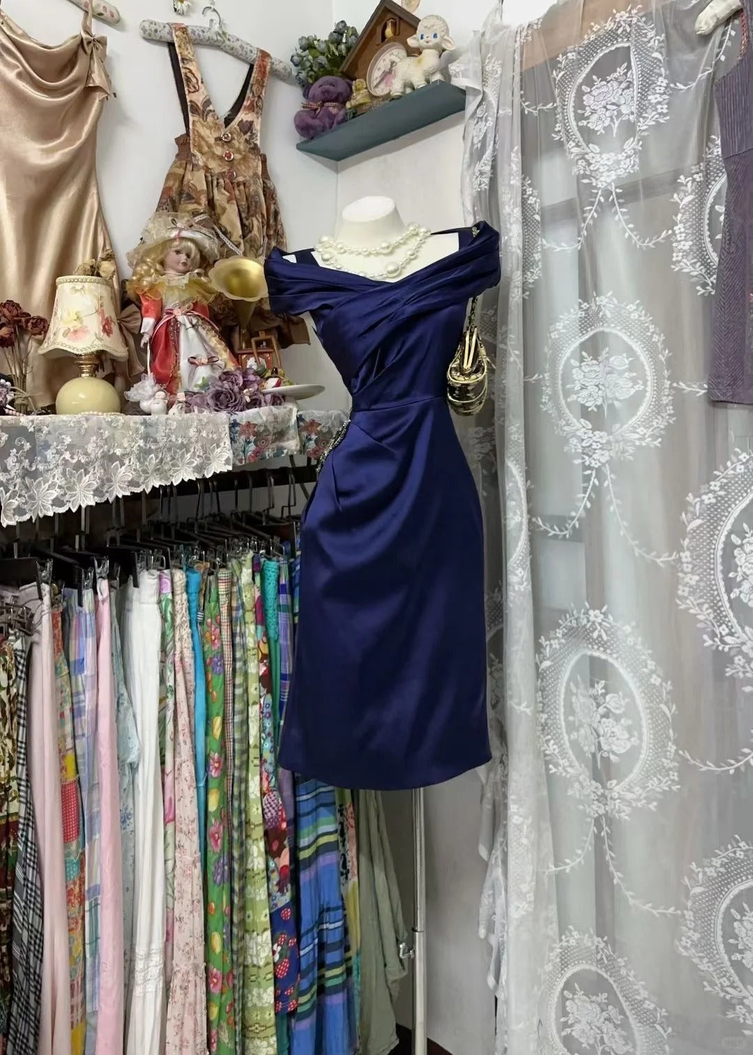 Sexy Sheath Royal Blue Satin Knee Length Graduation Birthday Gown Homecoming Dresses N3715