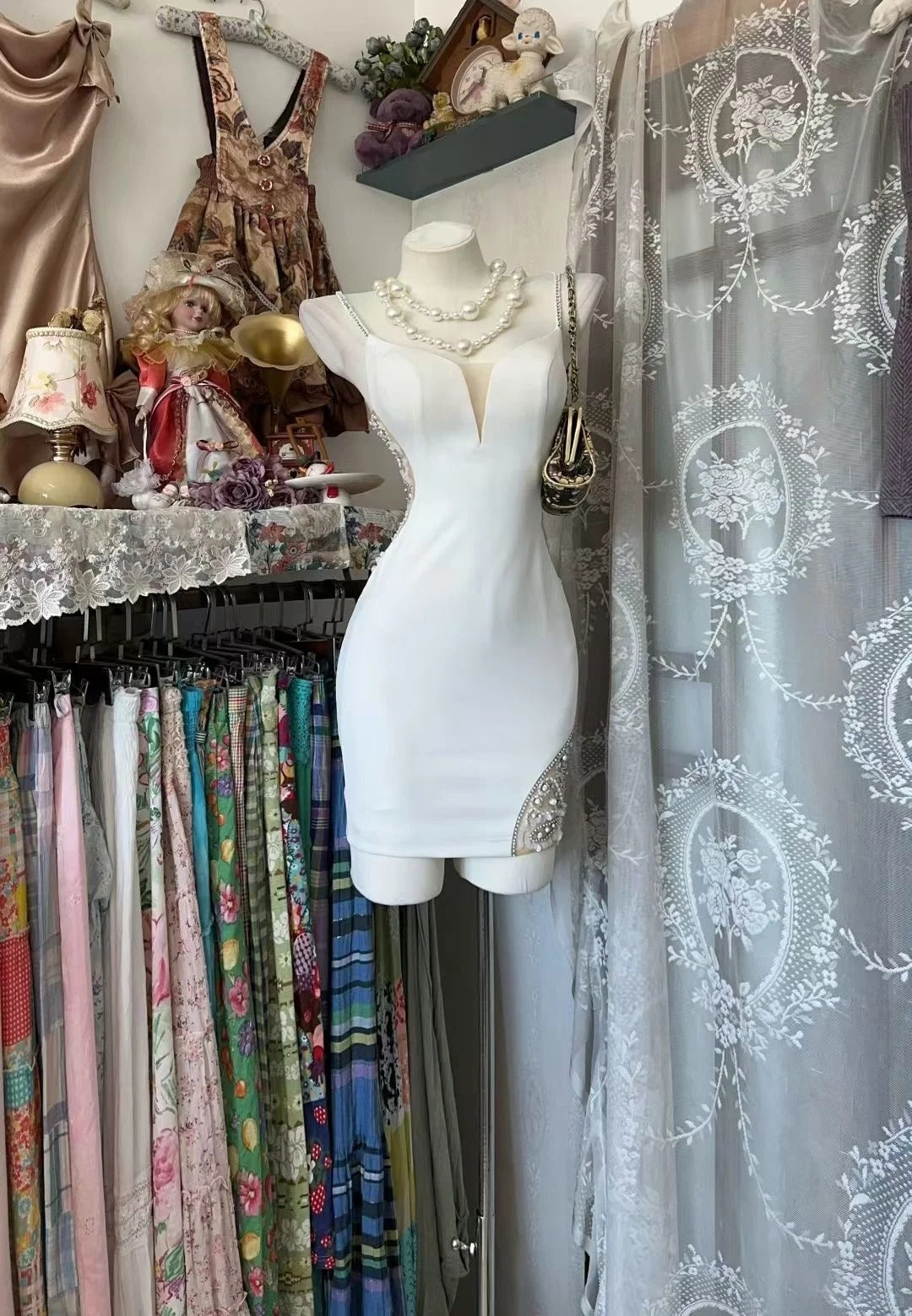 Cute Sheath Spaghetti Strap White Short Mini 16th Birthday Gown Homecoming Outfits N3603