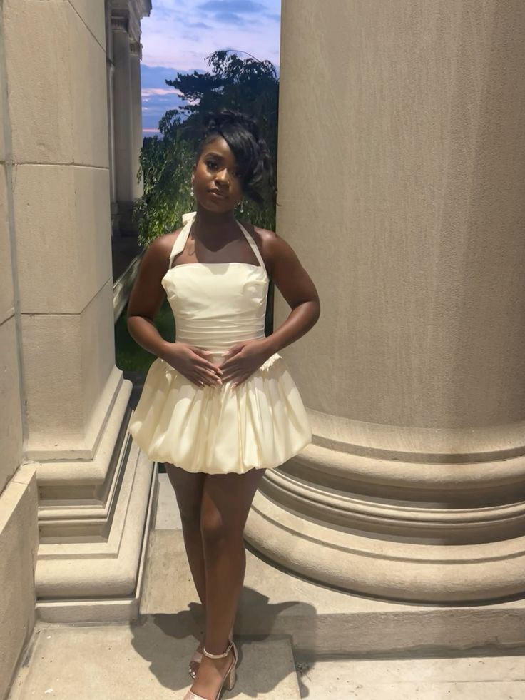 Elegant Ball Gown Halter Sleeveless Satin For Black Girls For Teens Pa – RubyFashionDress