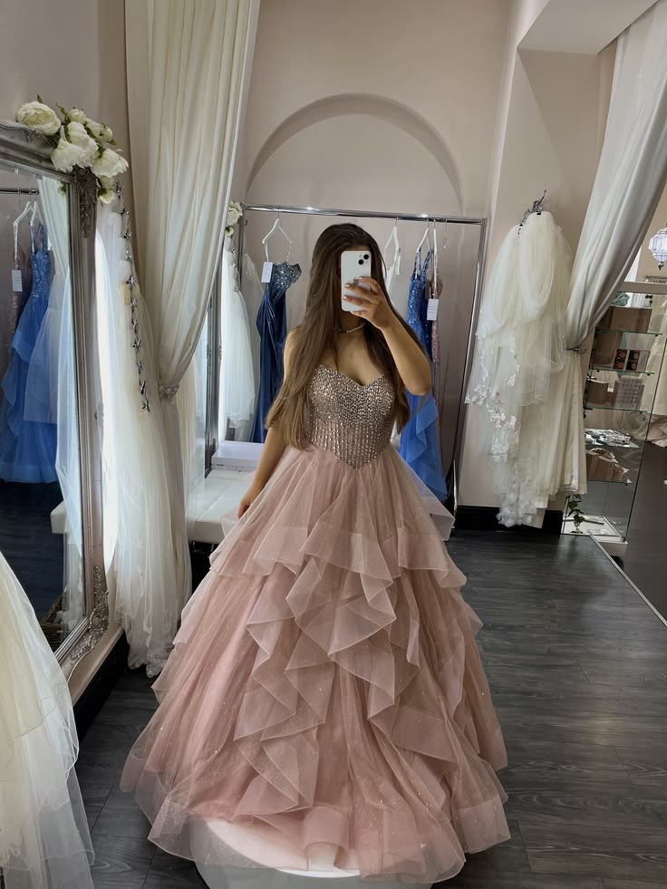 Pink Prom Dress Sweetheart Ball Gown Floor Length Formal Gown Graduation Gown RB9511