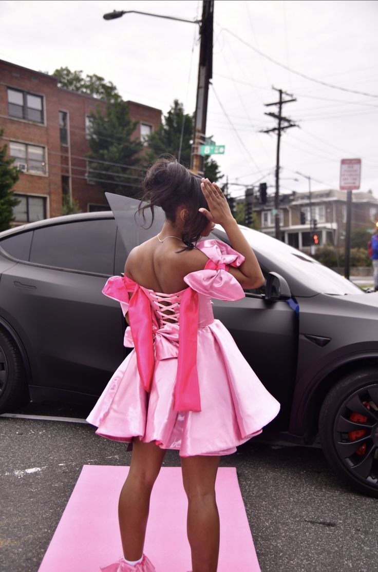Fairy-tale Ball Gown Spaghetti Strap Pink Satin Mini Short Hoco 19th Birthday Dress Homecoming Dresses RB4132