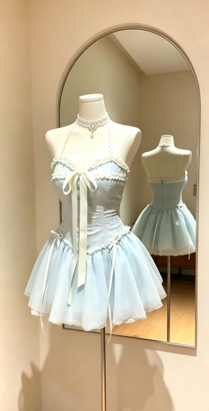 Chic A Line Halter Light Sky Blue Homecoming Dress Inspo Short Graduation Dresses RB6895