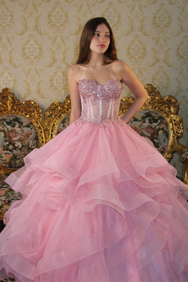 Pink Prom Dress Sweethart Ball Gown Lace Floor Length Formal Gown Graduation Outfits RB9517