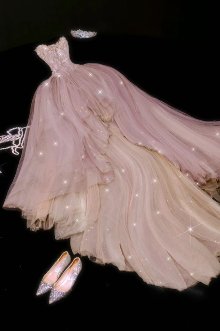 Unique Ball Gown Strapless Blush Pink Tulle Prom Dresses Long Party Dress 22th Birthday Outfits Graduation Dress AB302