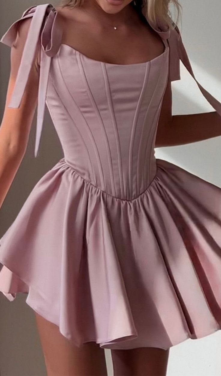 Flirty Short Homecoming Dresses Ball Gown Spaghetti Strap Pink With Bow Graduation Mini Hoco Dress RB4666
