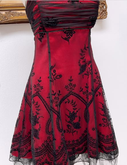Vintage Black Tulle Lace Pink Satin A-Line Birthday Short Skirt Homecoming Dress RB6782