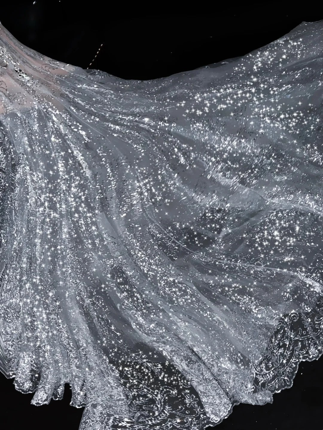 Princess Mermaid Scoop Silver Sequined With Sleeves Wedding Dress Fairytale Boho Summer Sparkly Bridal Dresses N558