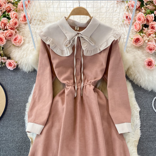 Cute A Line Long Sleeve Dress Spring And Autumn Dresses RF0354