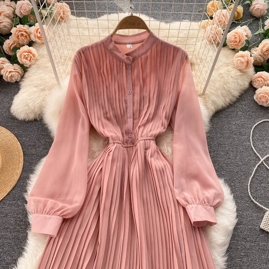 Elegant Chiffon Long Sleeve Dress Fashion Dress RF0351