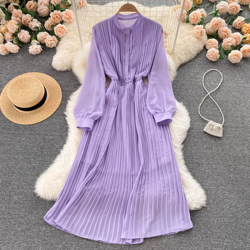 Elegant Chiffon Long Sleeve Dress Fashion Dress RF0351