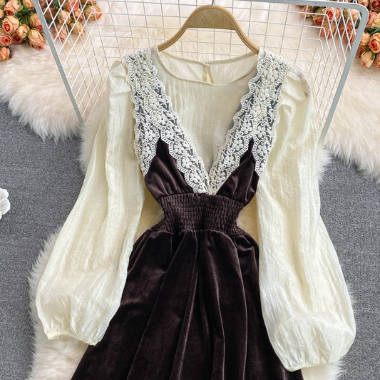 Cute Lace Two Pieces Dress Fashion Dress RF0343