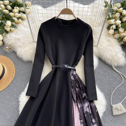 Cute Long Sleeve Dress A Line Fashion Dress RF0334