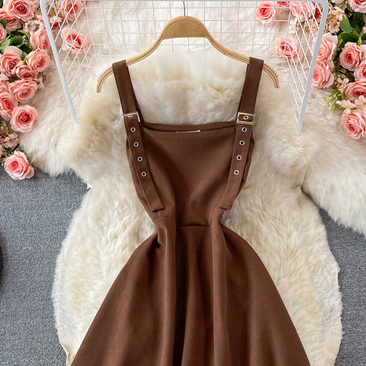Lovely A Line Corduroy Dress Fashion Dress RF0325