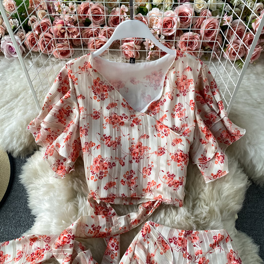 Cute Printed Two-piece Dress Fashion Dress RF0201