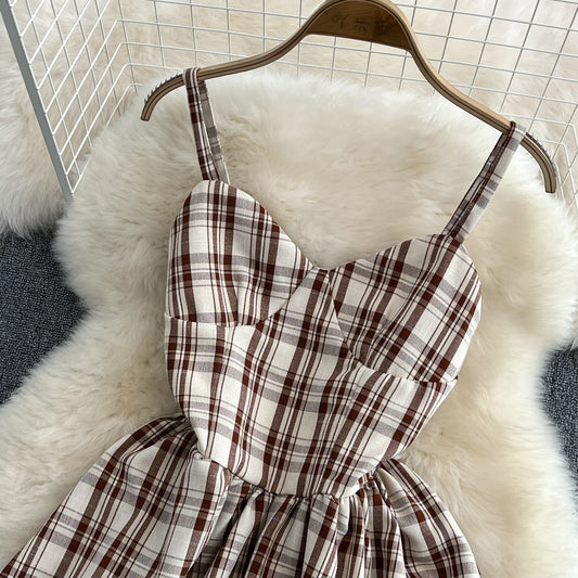 Cute A Line Plaid Dress Fashion Girl Dress RF0096