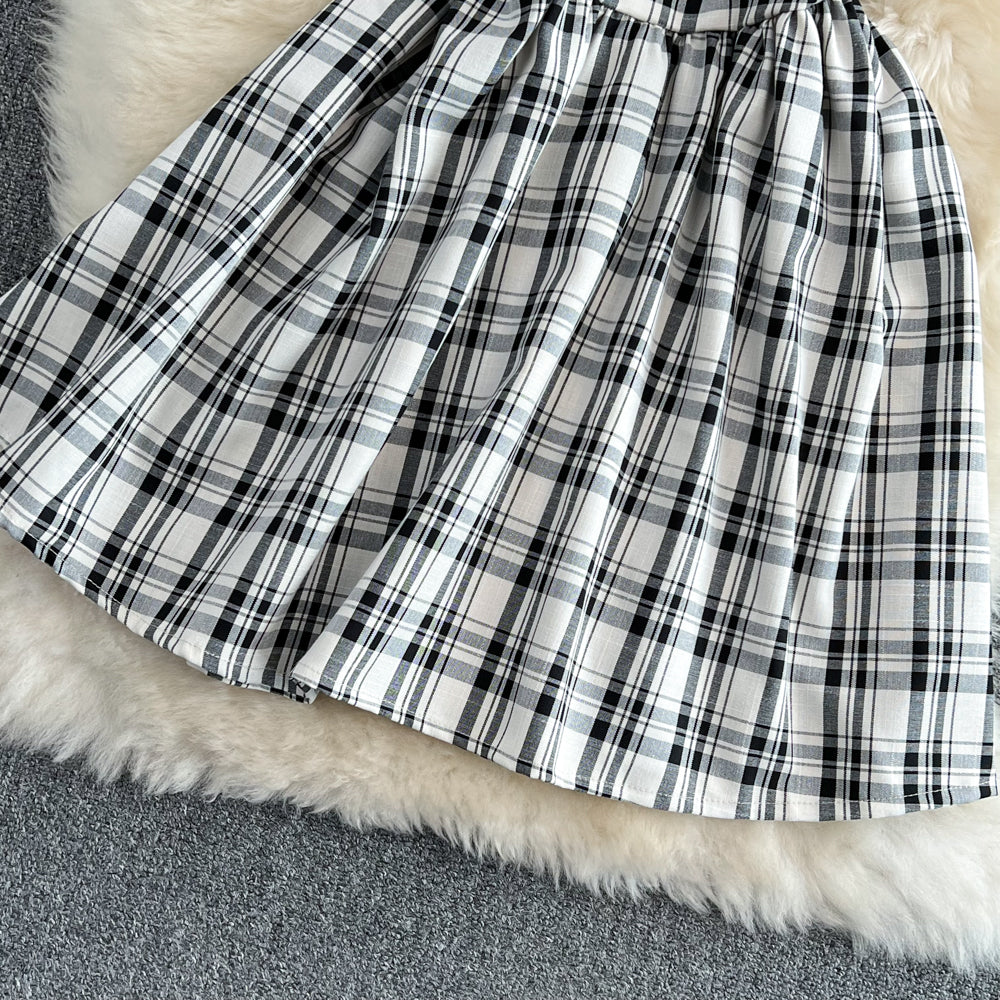 Cute A Line Plaid Dress Fashion Girl Dress RF0096