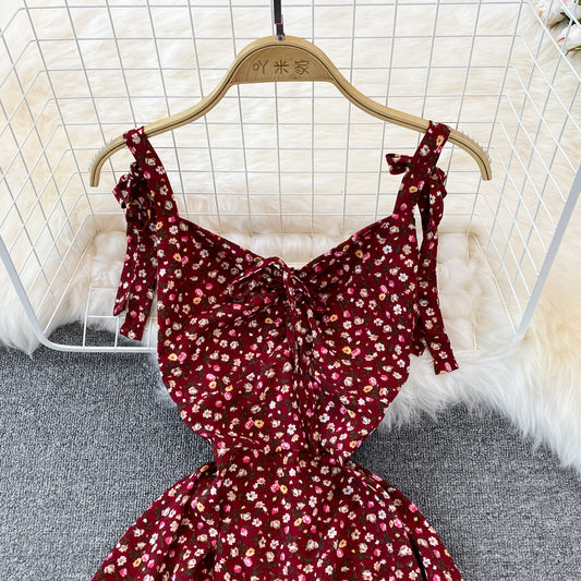 Cute A Line Floral Dress A Line Short Dress RF0091