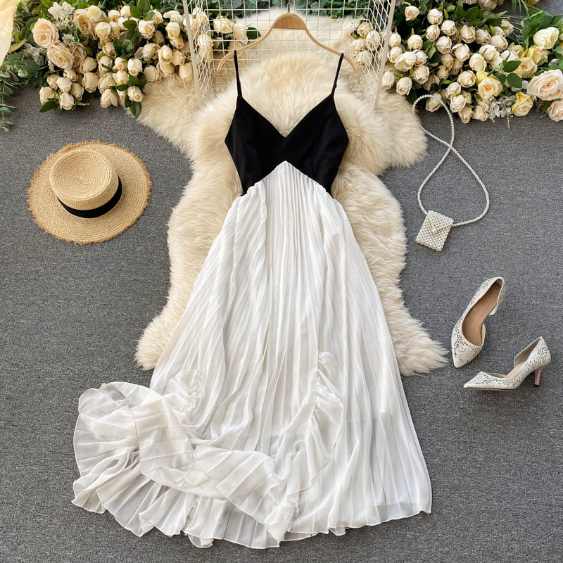 Simple V-neck Short Dress Fashion Dress RF0036