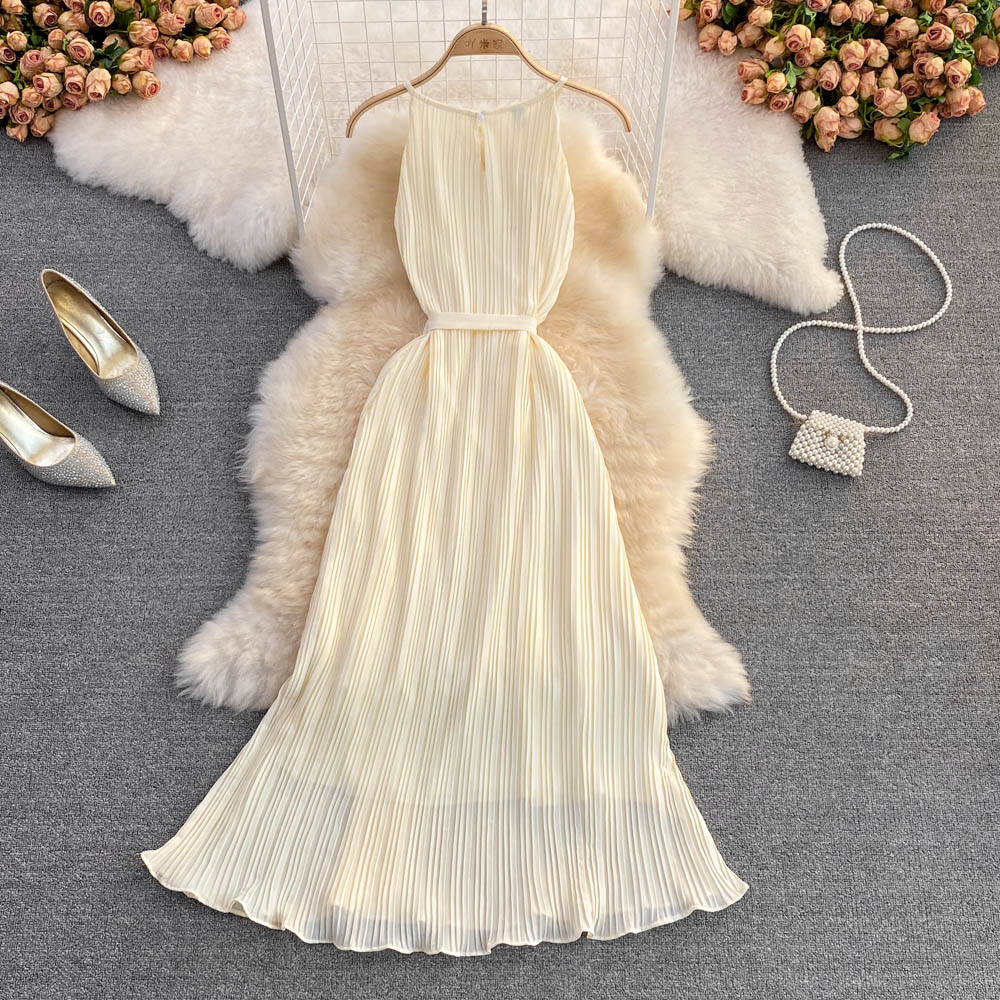 Champagne Chiffon A-line Dress Fashion Dress RF0026