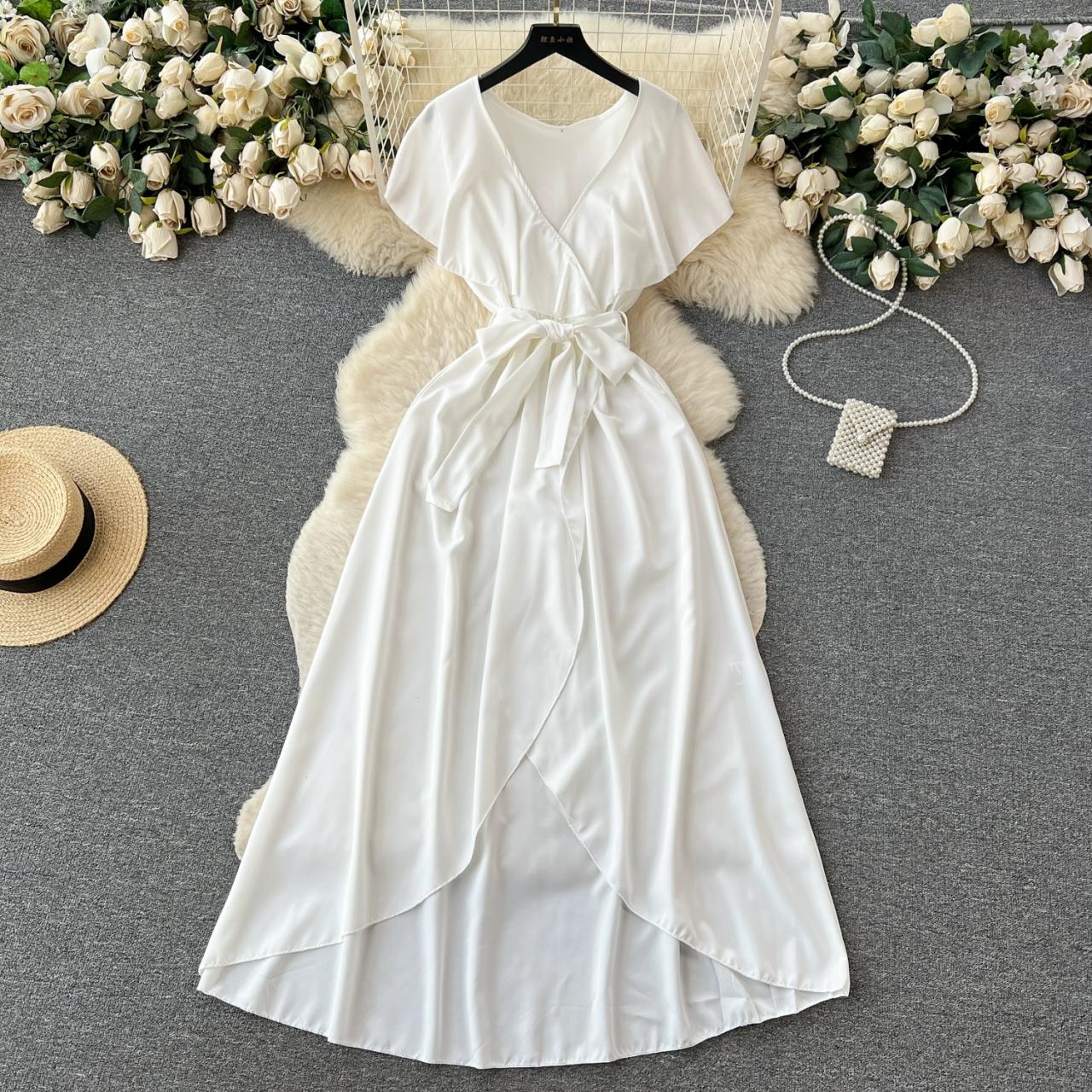 Cute V-neck Dress, A-line Fashion Dress RF0006